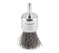 Bosch 1x Brosse pinceau PRO Steel Longlife, fils ondulés pour emmanchement cylindrique 6 mm et perceuse (Ø 25 mm, Professional Accessoire Perceuses/visseuses rotatives)