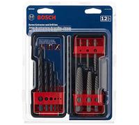 BOSCH BSPE6D Lot de 12 embouts en acier à haute teneur en carbone avec embouts en oxyde noir Idéal pour enlever les vis dénudées, boulons, fixations