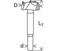 BOSCH Burin en carbure avec pointes prédécoupées 15 x 90 mm, d 8 mm 2608597601