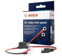 Bosch câble de Connexion pour chargeurs de Batterie - Câble de Batterie avec œillets et fusible de 40 A - Pièce de Rechange de qualité d'origine - Œillets M6, câble de 52 cm - 0189999271