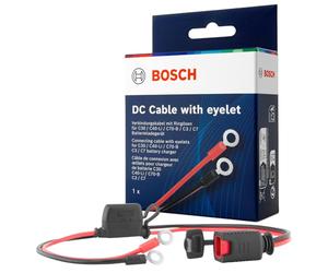 Bosch câble de connexion pour chargeurs de batterie - Œillets M6 | Câble de batterie avec œillets et fusible de 10 A - Pièce de rechange d'origine, câble de 52 cm - 0189999270