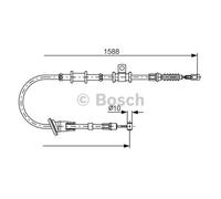 BOSCH Câble de Frein à Main Arrière Droite Convient pour Du Mitsubishi Carisma