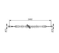 BOSCH Câble de Frein à Main Avant Convient pour Mercedes-Benz Sprinter 35-T
