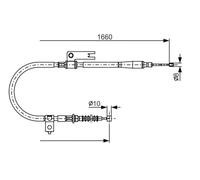 BOSCH Câble, frein de stationnement arrière droit 1 987 482 153