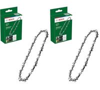 Bosch chaîne pour mini tronçonneuse EasyChain 18V-15-7 (pour tronçonner différents types de bois ; longueur de guide : 15 cm ; épaisseur de maillon : 1,1 mm) (Lot de 2)