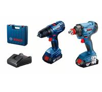 BOSCH Clé à chocs sans fil GDX 180-LI + Perceuse-visseuse sans fil GSR 180-LI 06019G5222