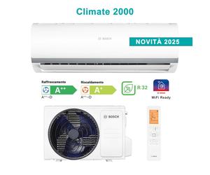Bosch Climate 2000 CL2000 Set 53 WE Climatiseur Monosplit 18 000 BTU 5,3 kW WiFi Ready Inverter R32 Blanc