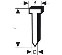 Bosch Pointe à tête fraisée SK50 35G — 1,2 mm × 35 mm, galvanisée (2608200515)