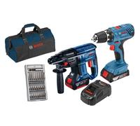 Bosch Coffret 18V : GSR 18V-21 + GBH 18V-21 + GAL 1880 CV + AC-Set 0615990M0P