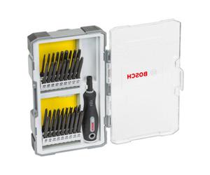 Bosch Coffret de 37 tournevis avec poignée PH1-2-3 ; PZ1-2-3 ; Plat 5-6 ; TH8-11-15-20-25-27-30-40 ; TQ6-8-10 ; HEX2-2,5-3-4-5-6 ; TW 1-2-3-4 ; SP 4-6-8-10 ; R1-2-3 Quantité:1