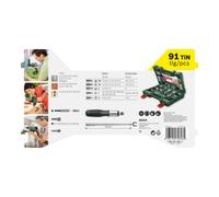Bosch Coffret V-Line 91 pièces de forets et d’embouts TiN avec tournevis à cliquet et tige magnétique Quantité:1