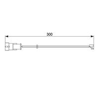BOSCH Contact d'avertissement, usure des garnitures de frein 1987474573 | Compatible avec: IVECO DAILY II Bus, DAILY II Kasten, DAILY II Kipper, DAILY II Pritsche/Fahrgestell, DAILY III Bus
