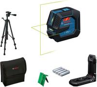 Bosch Cross line laser Gll 20-22 G Vert + Poignée Lb 10 + Trépied Bt 150