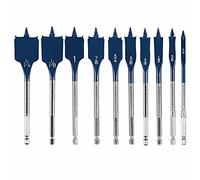 BOSCH Daredevil DSB5010 Lot de 10 embouts de bêche standard avec filetage conique complet et pointe tournée, bleu