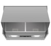 Bosch DEM63AC00 Série 2 Hotte intermédiaire, 60 cm de large, éclairage LED uniforme, interrupteur à bouton-poussoir, 3 niveaux de puissance, filtre à graisse en métal, lavable au lave-vaisselle