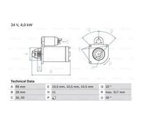 BOSCH Démarreur Starter 4kW 0 986 018 990