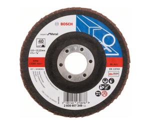 Bosch Disque à lamelles Bosch X551 Expert pour Métal droit 115 mm 40 Tissu de verre Quantité:10