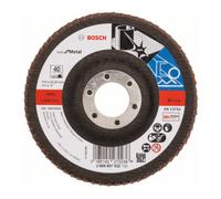 Bosch Plateau à lamelles PRO Metal X571 – Ø115 mm Grain 40 pour acier/inox, version plate