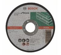 Bosch Accessories Disque à tronçonner droit standard Professional 1x pour pierre (pour brique, marbre, diamètre 115 mm, accessoires pour meuleuses d'angle) Gris