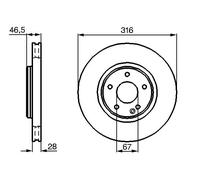 BOSCH - Disque de frein 0 986 478 625 (Vendu à l'unité) - Réf. 0986478625