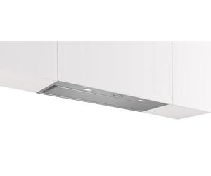 Bosch DLN87AC50 Série 6, bloc de ventilation 86 cm, évacuation et recirculation, éclairage LED, filtre anti-odeurs Clean Air Plus, affleurant, niveau intensif avec réinitialisation, commande