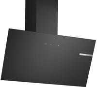 Bosch DWK85DK60 Série 2 - Hotte murale, Vitesse intensive avec reset | 80 cm, Noir, Finition en verre, Bandeau tactile TouchSelect, Eclairage LED, Rappel du nettoyage et remplacement des filtres