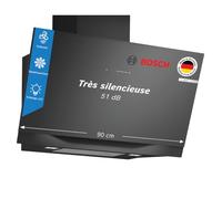 Bosch Serie 8 DWK91LT60 hotte Montée au mur Noir 441 m³/h