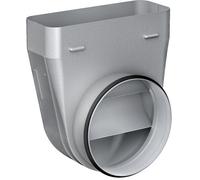 Bosch DZZ1WW1X1 Composant de tuyauterie, adaptateur de canal plat rond, 90°, métal