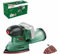 Bosch EasySander 06033E3000, 18 V, 22.000 vibrations/min, diamètre d'orbite 1,6 mm, plateau de ponçage 149x101 mm, 3 feuilles abrasives, sans batterie/chargeur