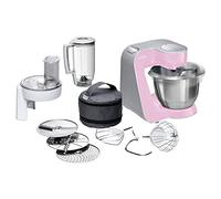 Bosch Electroménager - MUM58K20 Robot culinaire CreationLine 1000 W, 7 vitesses + turbo, 39 litres, bol à mélanger en acier inoxydable - Rose argenté