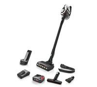 Bosch Electroménager Unlimited 8, BSS8224, aspirateur Balai Rechargeable sans Fil, autonomie de 65 Min par Batterie, 2 Batteries Bosch Power for All 18V, Chargeur Rapide, Blanc