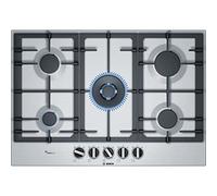 Table de cuisson gaz Bosch PCQ7A5B90 - Série 6 - 75 x 4,5 x 52 cm