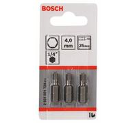 Embout 6 pans 4 mm Bosch Accessories 2607001724 extra-dur C 6.3 3 pc(s)