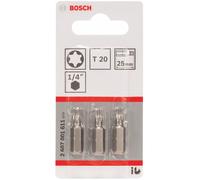 BOSCH Embout de vissage qualité extra-dure T20, 25 mm 2607001611