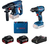 BOSCH Ensemble combiné : GSR185-LI + GBH 180-LI + 2 x batterie 4,0 Ah 0615990N20