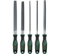 Bosch Set de 5 limes acier carbure dur Softgrip 200 mm (ronde/demi-ronde/plate/triangulaire/carrée)