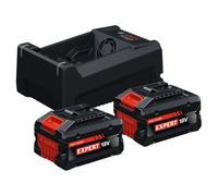 Bosch EXBA18V-55 Batterie Kit De Démarrage (2x 5,5 Ah) + Chargeur