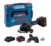 BOSCH EXPERT Meuleuse d'angle 18V 2x8Ah Ø125 mm avec chargeur en L-Boxx EXWS-15S - 06019M6003