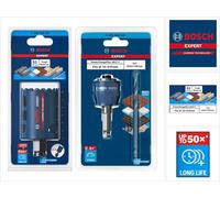 Bosch EXPERT Tough Material Lochsgen Starter Set 51 x 60 mm Carbide ( 2608900427 ) Universal + Power Change Adapter ( 2608900526 )
