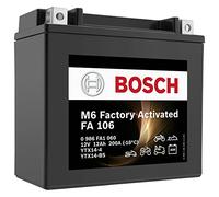 Bosch FA106 - Batterie moto AGM - 12V 200A 12Ah - Adaptée aux motos, mobilettes, enduros, scooters, quads, jet skis - Compatible M6018, BTX14-BS, BTX14