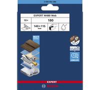 BOSCH Feuille abrasive pour ponçage manuel EXPERT W480 Web 1/4, 115 x 140 mm, G180