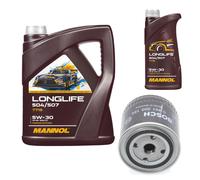 BOSCH Filtre À Huile 6L MANNOL Longlife 504/507 5W-30 Pour Lada Niva 2121 1700 I