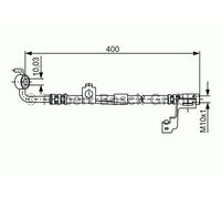 BOSCH Flexible de frein 1 987 476 815 Essieu avant droit Longueur: 410mm Compatible avec FORD Escort Mk6 3/5 portes GAL, AAL, ABL Escort Mk6 Cabriolet ALL Escort Mk6 Break GAL, ANL