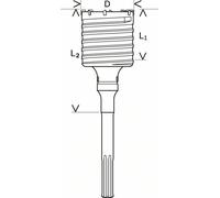 BOSCH Foret creux SDS-max-9 82 x 80 x 420 mm F00Y145197