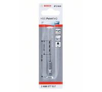 BOSCH Foret pour métal HSS PointTeQ HEX avec tige à 6 pans ; 2 mm (5 pièces) 2608577517