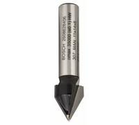BOSCH Fraise à rainurer en V 8 mm, D1 11 mm, L 14 mm, G 45 mm, 60° 2608628406