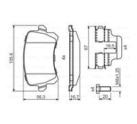 BOSCH Frein Bremsbelegsatz Arrière pour VW Passat Tous Suivre Audi Q3 A6