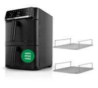 Bosch - Friteuse Sans Huile Série 6 Double Bac Vertical Noir Mafd661