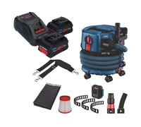 Bosch GAS 18V-12 MC Professional Aspirateur sans fil BITURBO Brushless + 2x batterie ProCore 8,0 Ah + chargeur rapide + accessoires