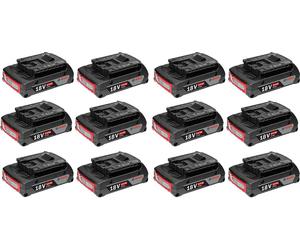 BOSCH GBA 18V 2.0Ah PROFESSIONAL Batterie, 12 pcs. 0602494002